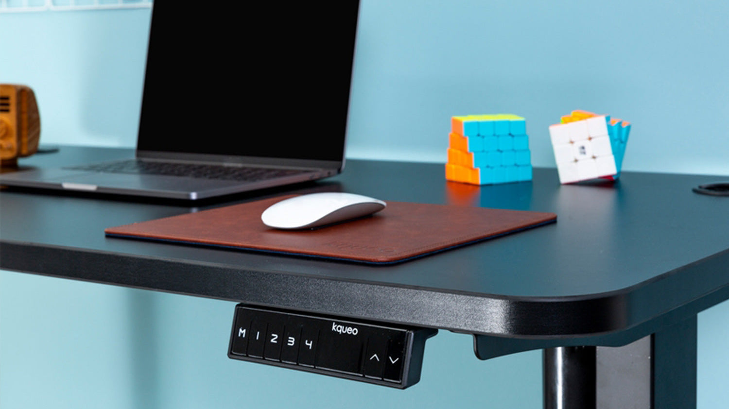 Bureau assis debout électrique noir