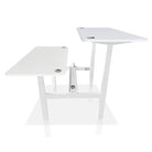bureau assis debout DUO 140x70cm coloris blanc plateaux blancs
