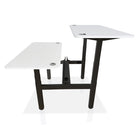 bureau assis debout DUO 140x70cm coloris noir blanc