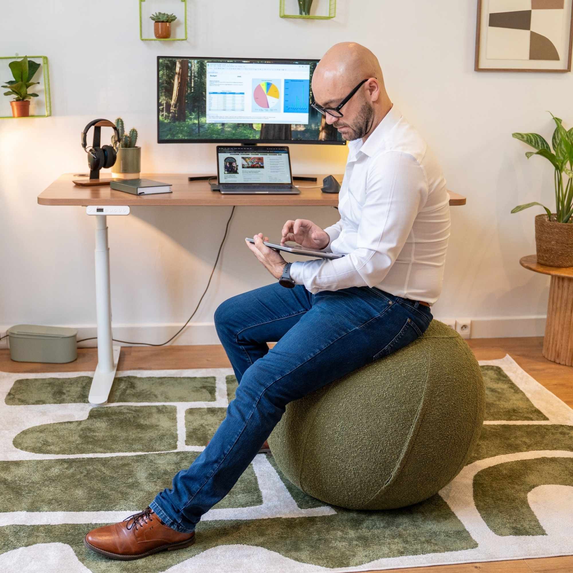 ballon bouclette SPHERA verte KQUEO_ambiance