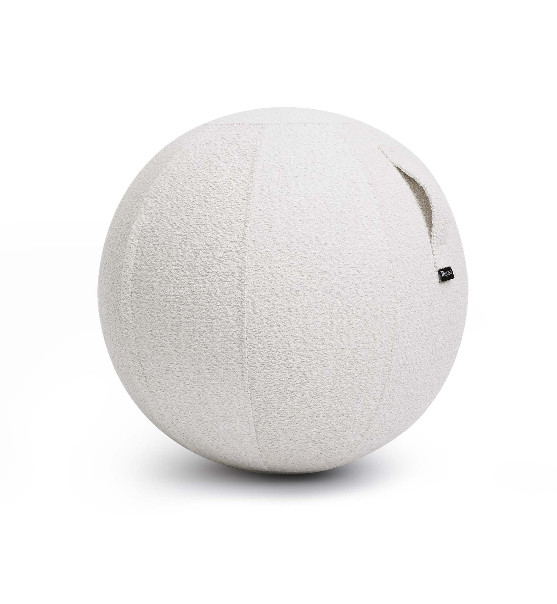 chaise ergonomique ballon SPHERA bouclette blanc