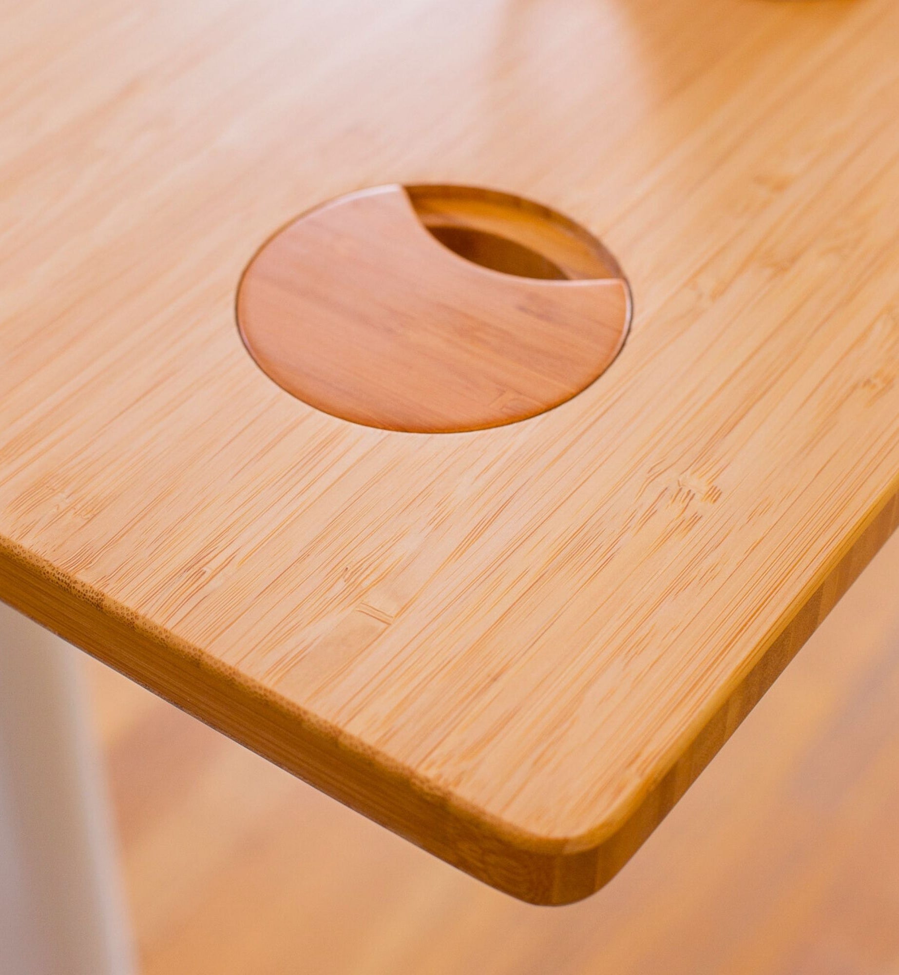 bureau assis debout dynamic circle bambou_ambiance