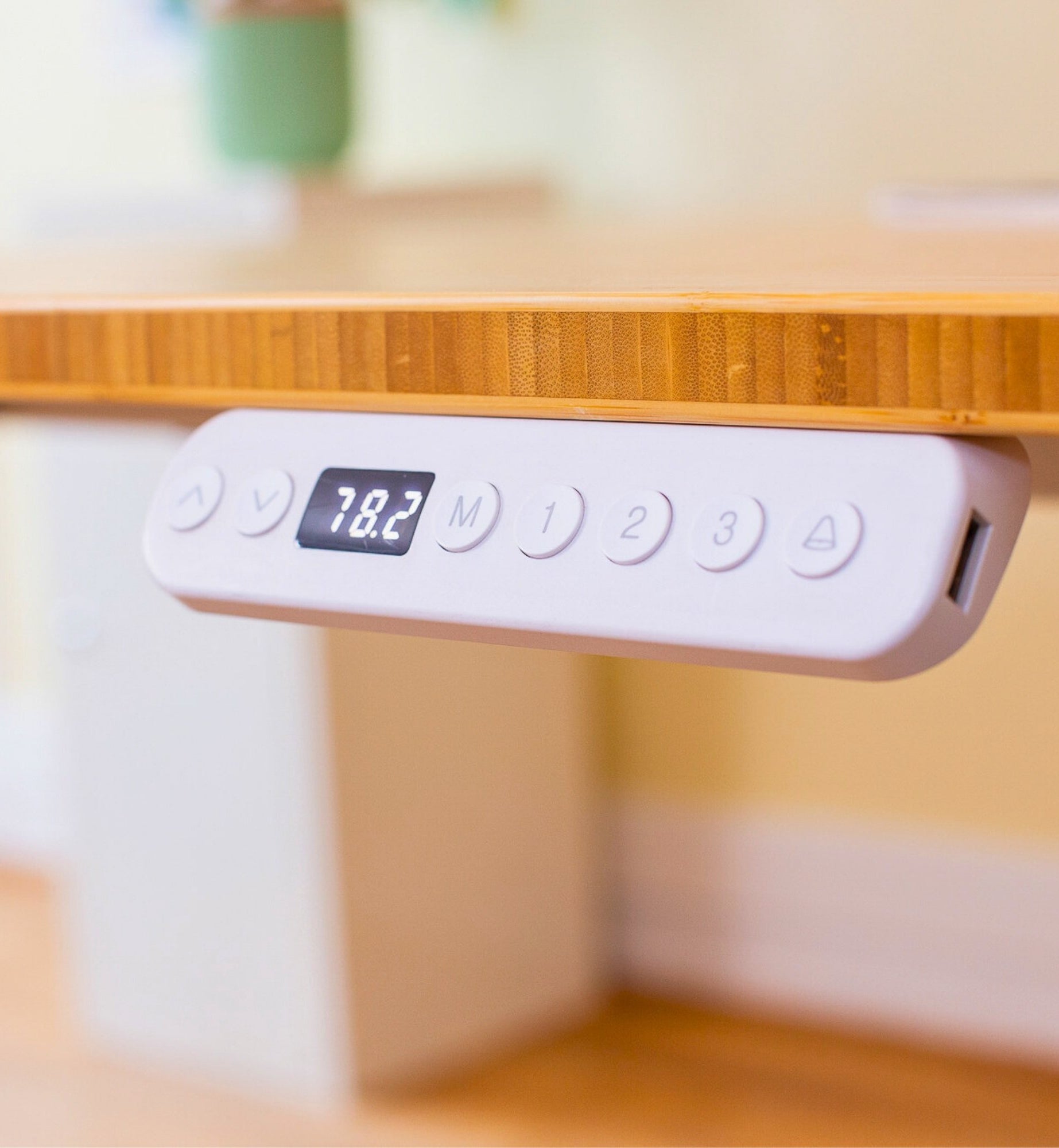 bureau assis debout dynamic circle bambou_ambiance