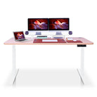 bureau assis debout 200x80cm blanc chene clair