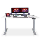 bureau assis debout 200x80cm gris blanc