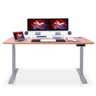 bureau assis debout 200x80cm gris chene