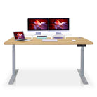 bureau assis debout DYNAMIC 200x80cm gris chene doré