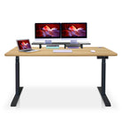 bureau assis debout DYNAMIC 200x80cm noir chene doré