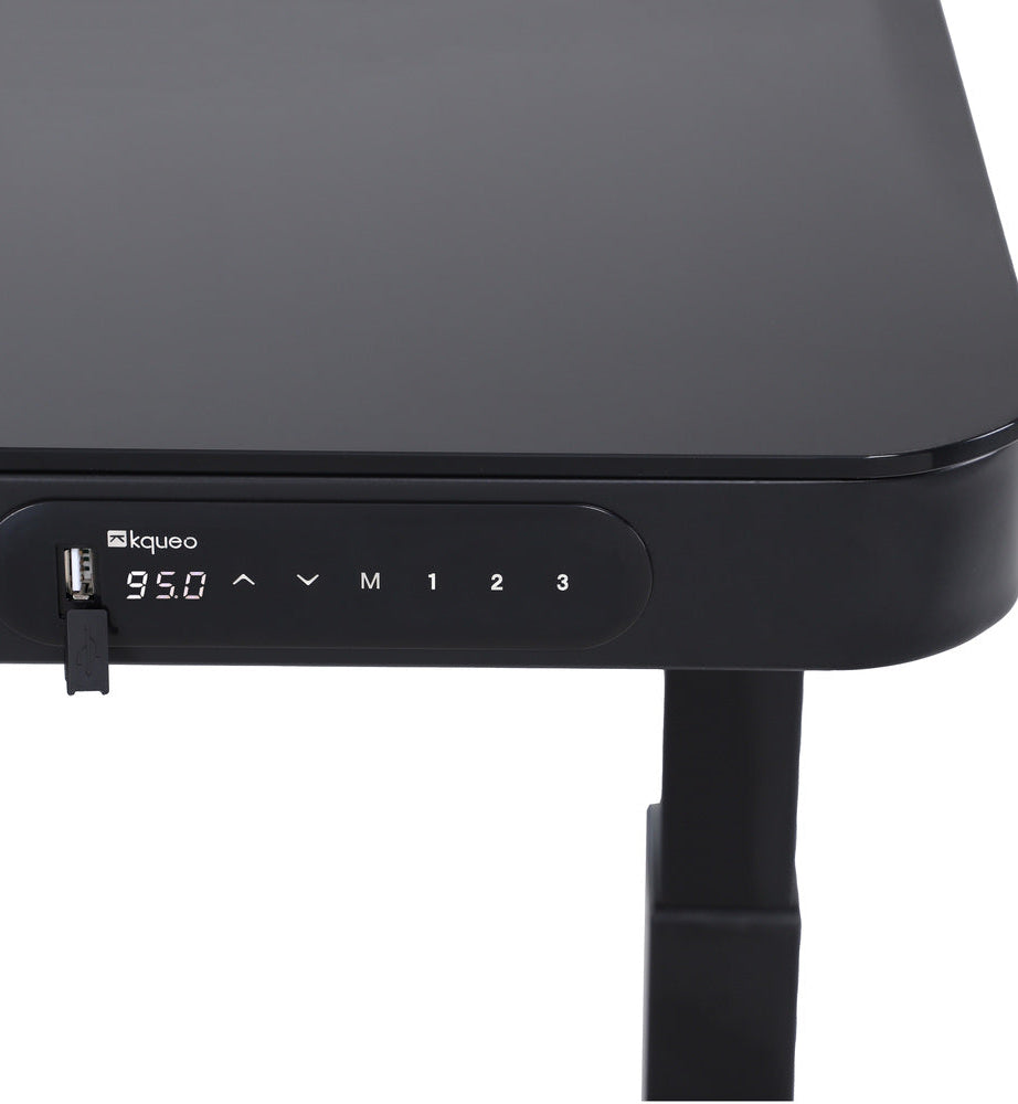 Panneau de contrôle bureau assis debout et USB CONNECT noir