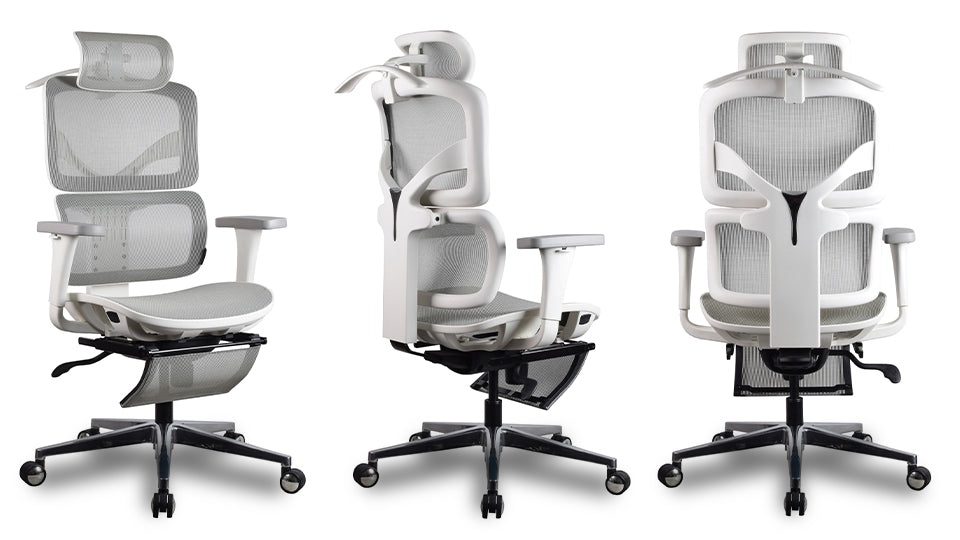 différentes positions chaise de bureau ergonomique TERRANA en maille Kqueo