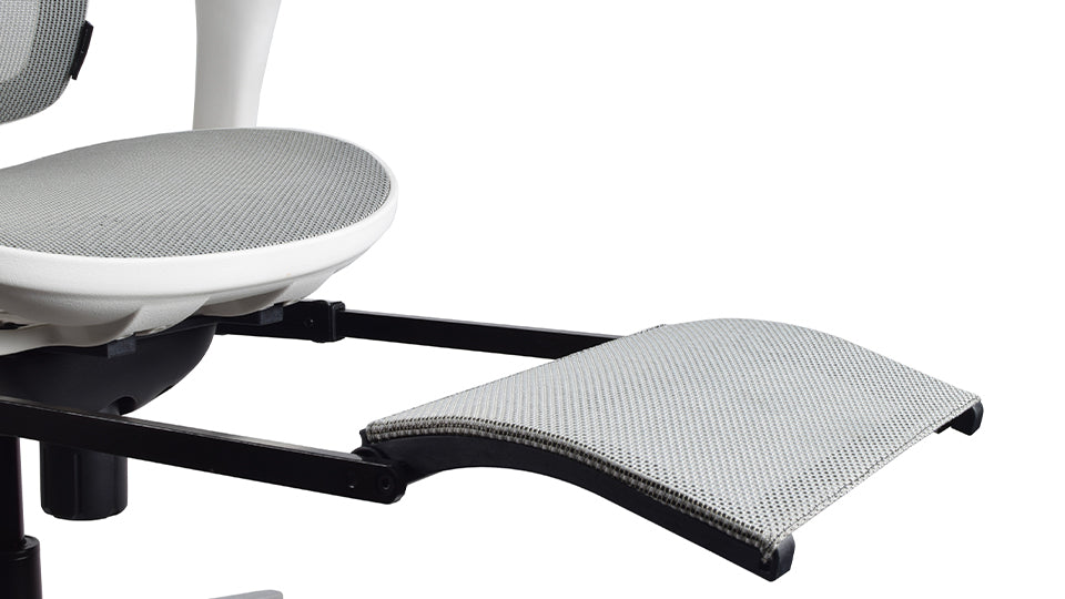 repose pied chaise ergonomique TERRANA blanche grise Kqueo