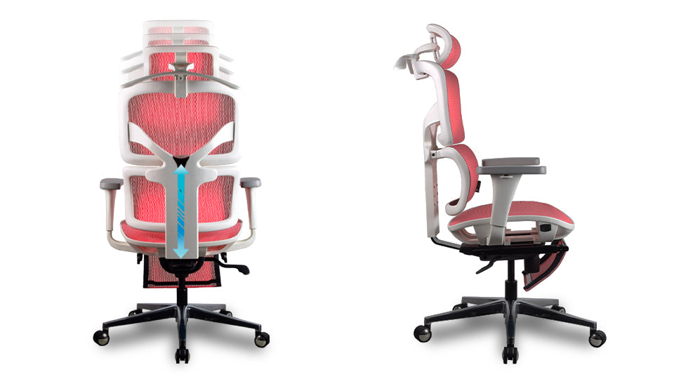 dossier réglable en hauteur chaise ergonomique Kqueo