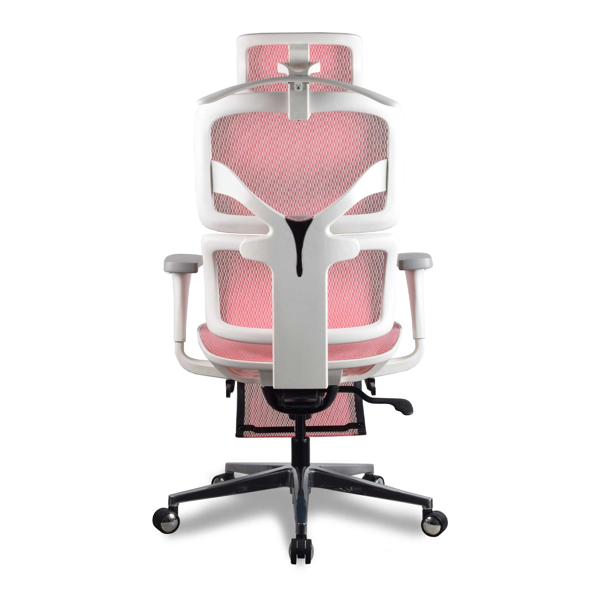 chaise ergonomique de bureau en maille rouge Kqueo