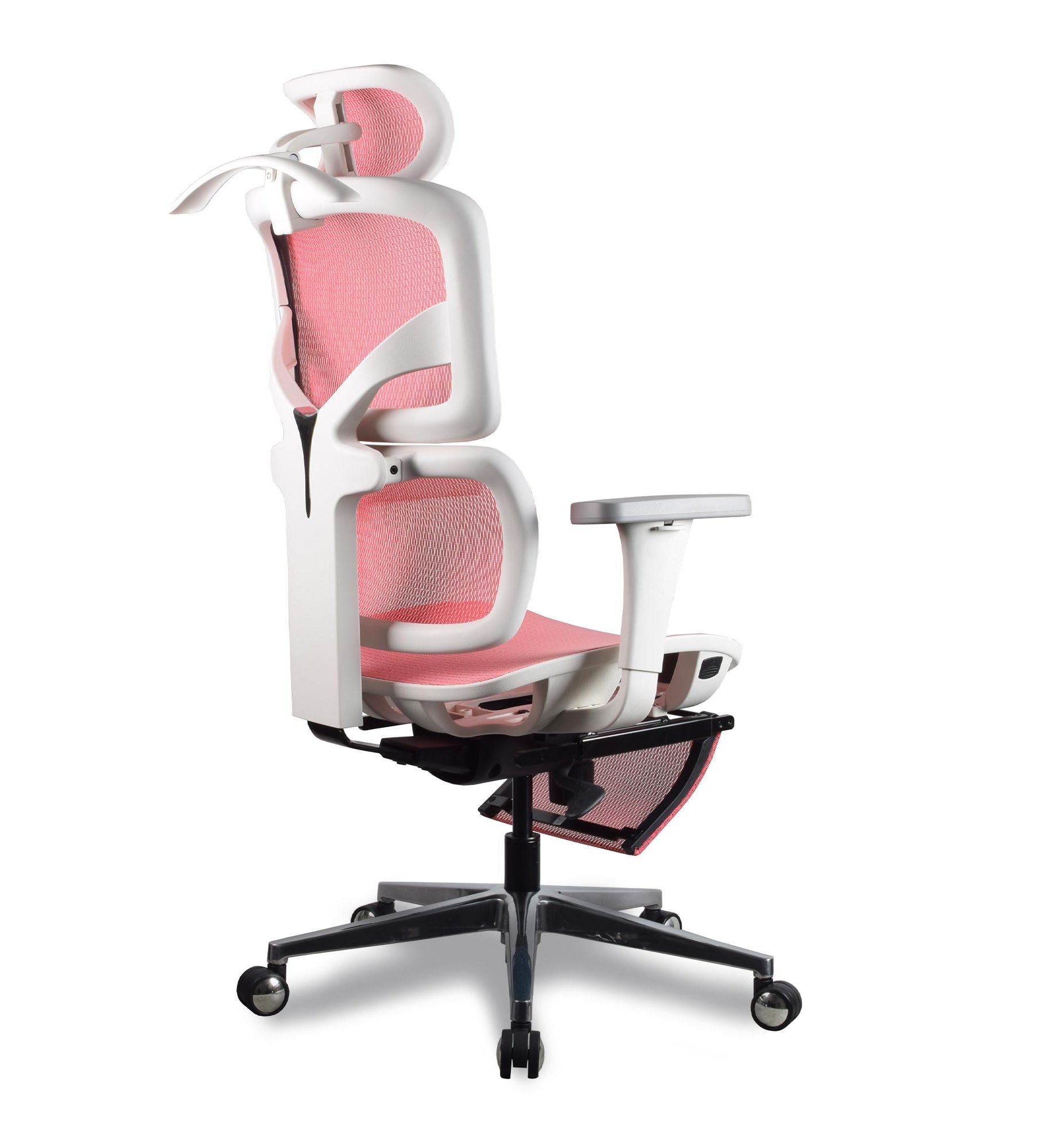 chaise ergonomique de bureau en maille rouge Kqueo