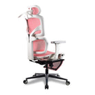 chaise ergonomique de bureau en maille rouge Kqueo