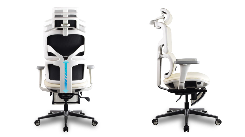 dossier ajustable réglable en hauteur chaise ergonomique TERRNA Kqueo