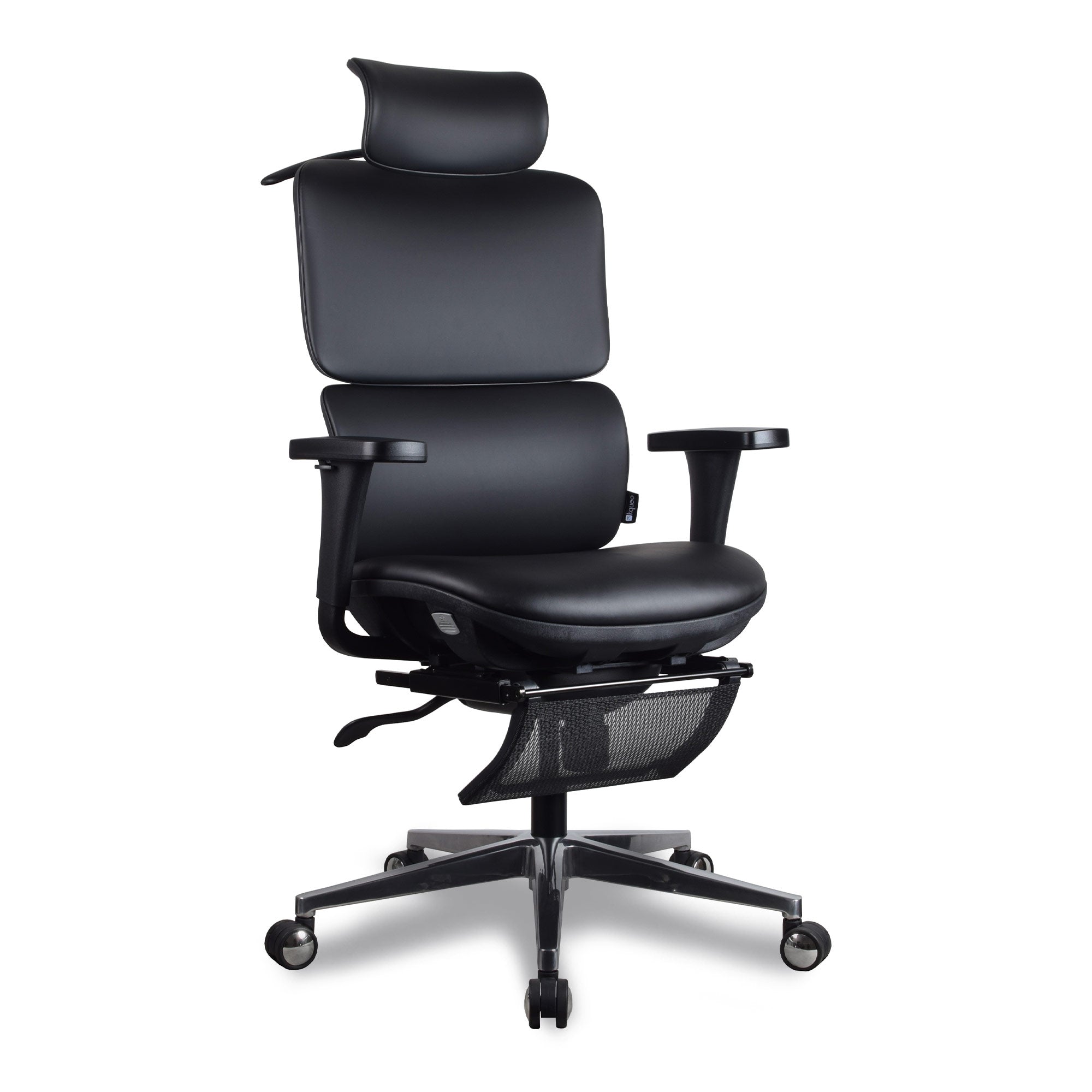 chaise ergonomique TERRANA en cuir reconstitué noir Kqueo