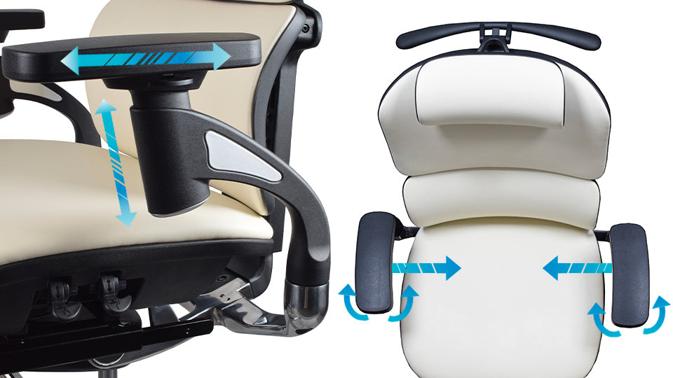 Accoudoirs rotatifs 4D chaise ergonomique TERRANA PREMIUM