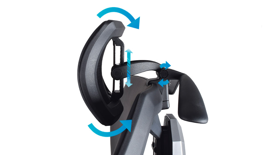 appui-tête chaise ergonomique VERTEX noir Kqueo