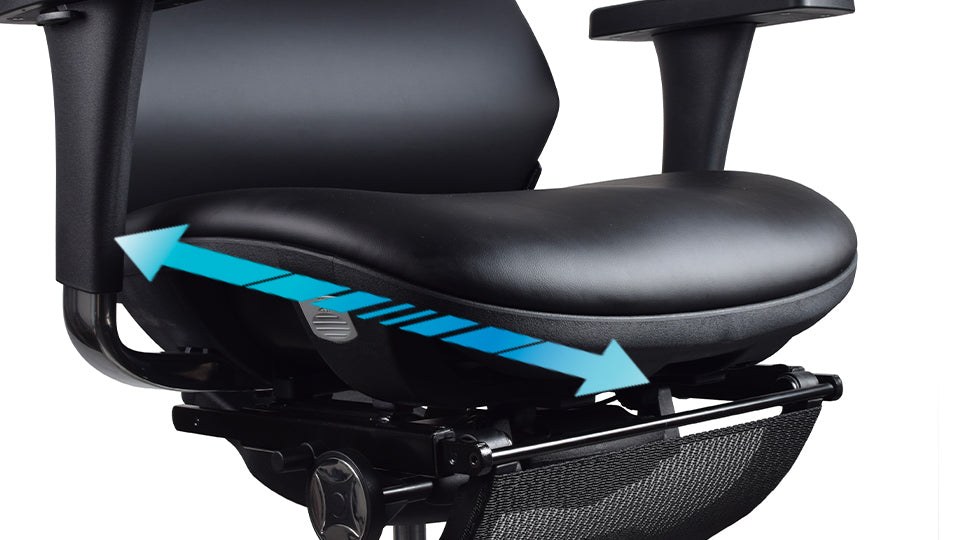 profondeur d'assise réglable chaise ergonomique VERTEX noir Kqueo