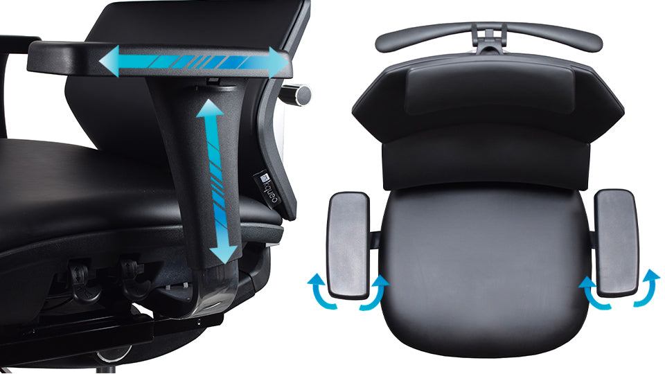accoudoirs rotatifs chaise ergonomique VERTEX Kqueo