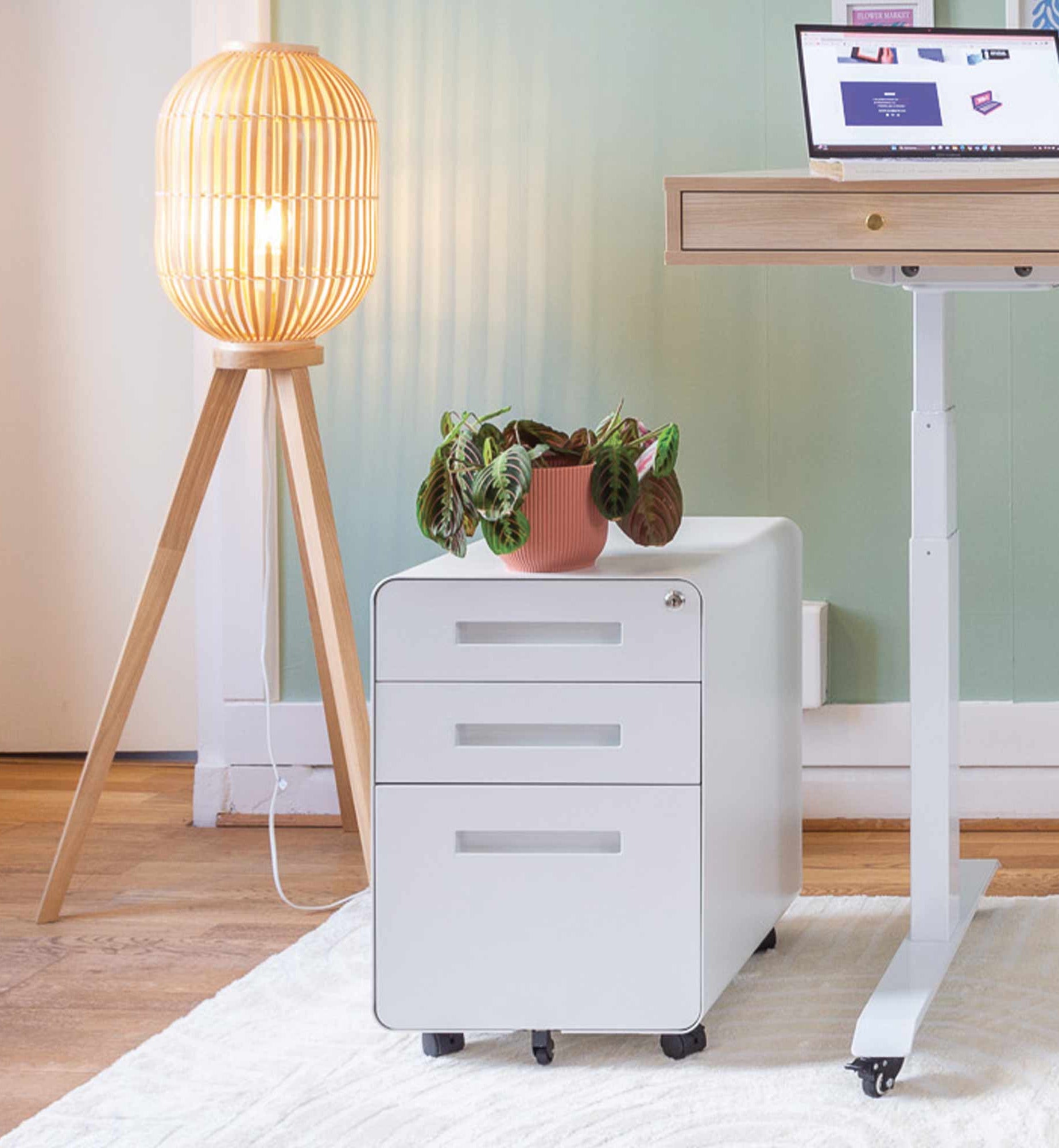 caisson métal de rangement blanc KQUEO_ambiance