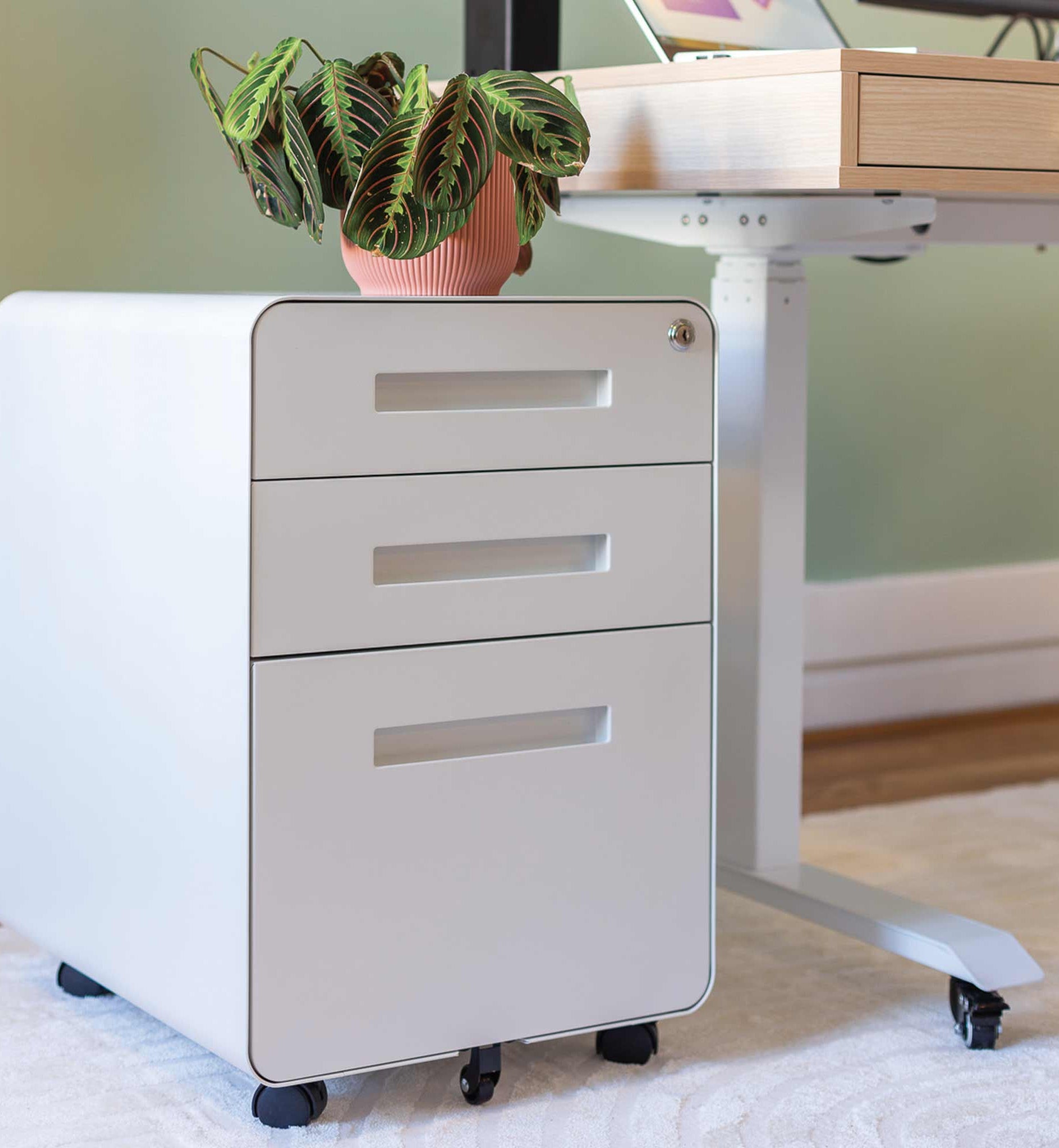 caisson métal de rangement blanc KQUEO_ambiance