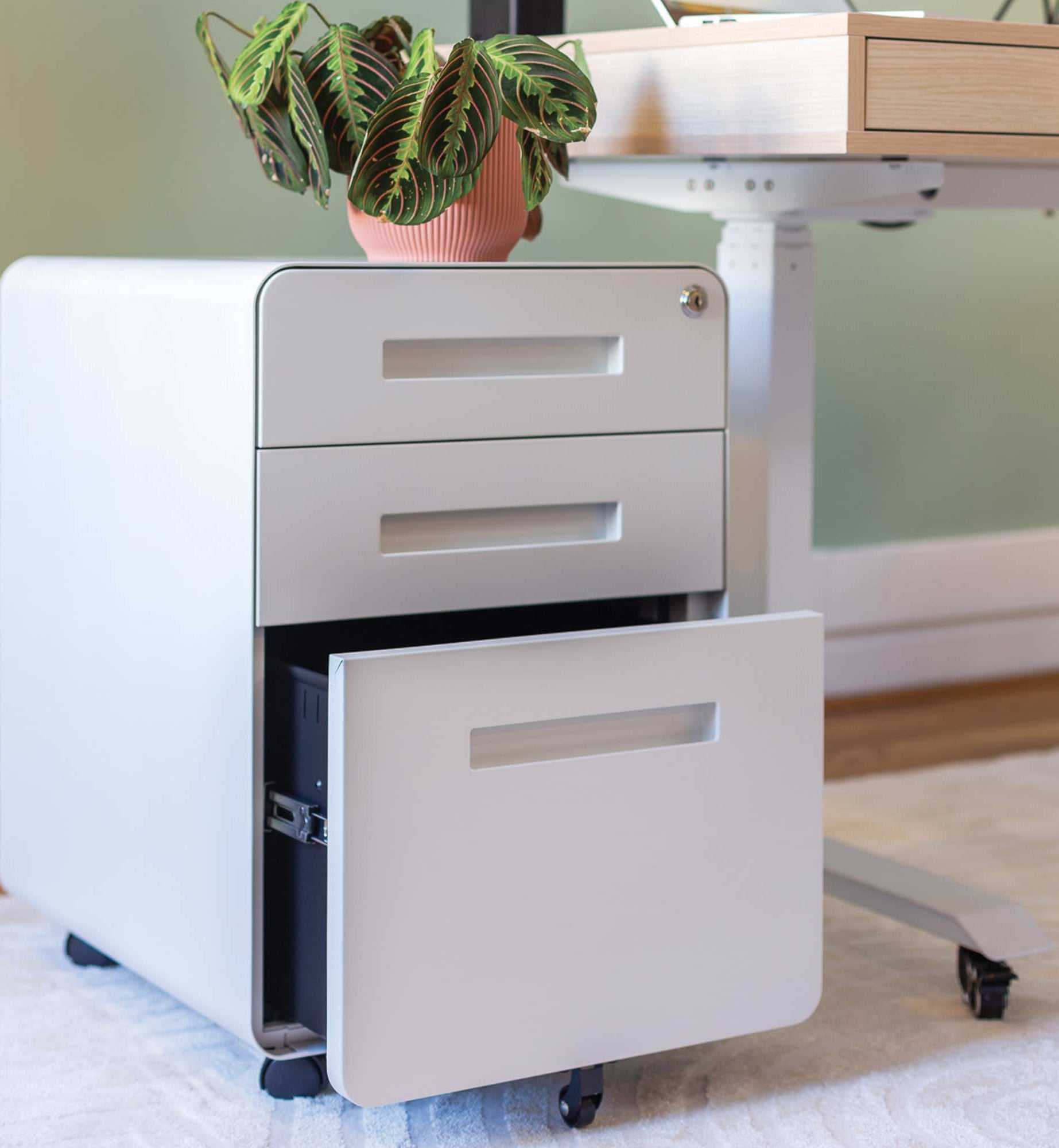 caisson métal de rangement blanc KQUEO_ambiance