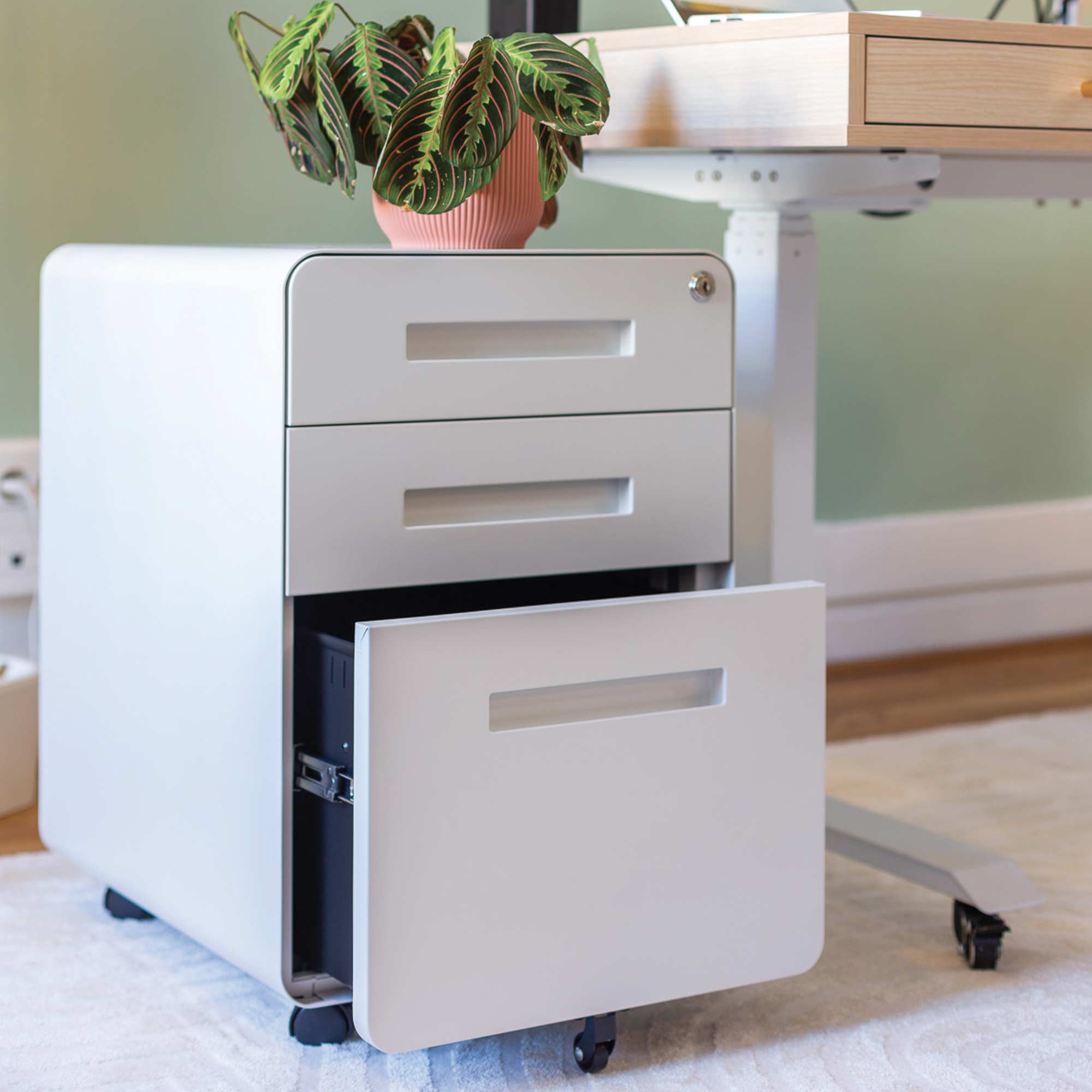 caisson métal de rangement blanc KQUEO_ambiance