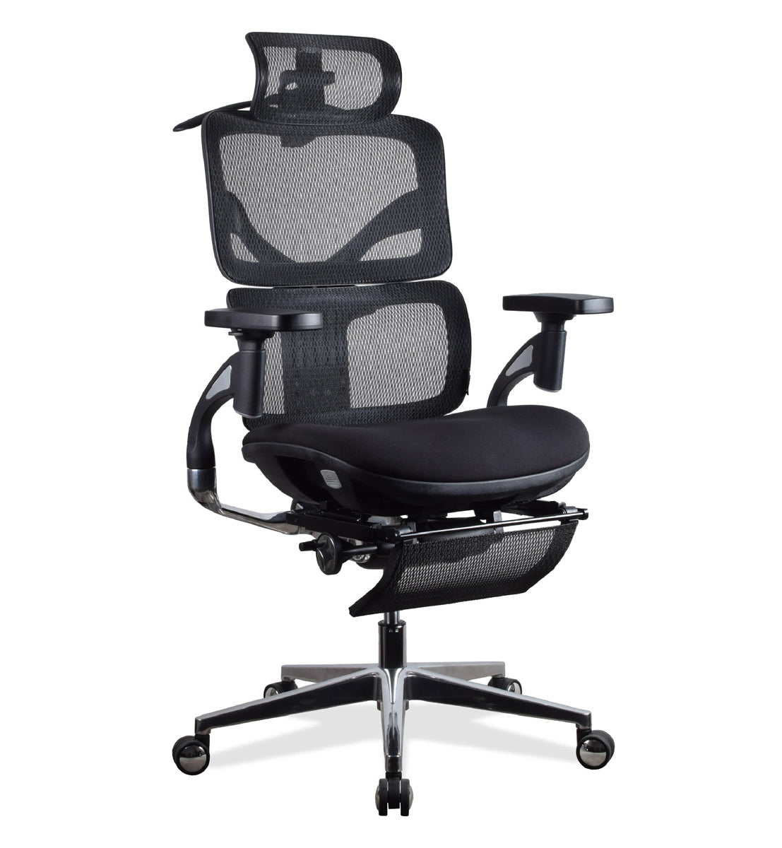 Chaise ergonomique noire avec réglage KQUEO