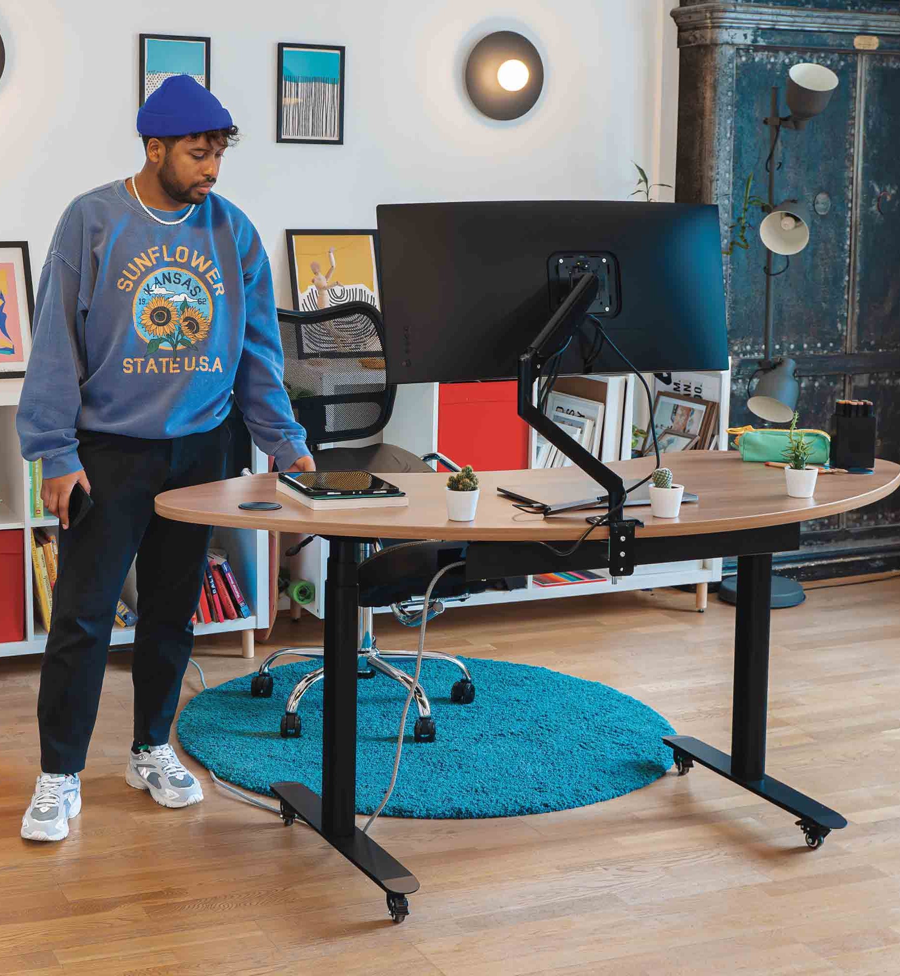 bureau assis debout DYNAMIC CIRCLE CURVE_ambiance