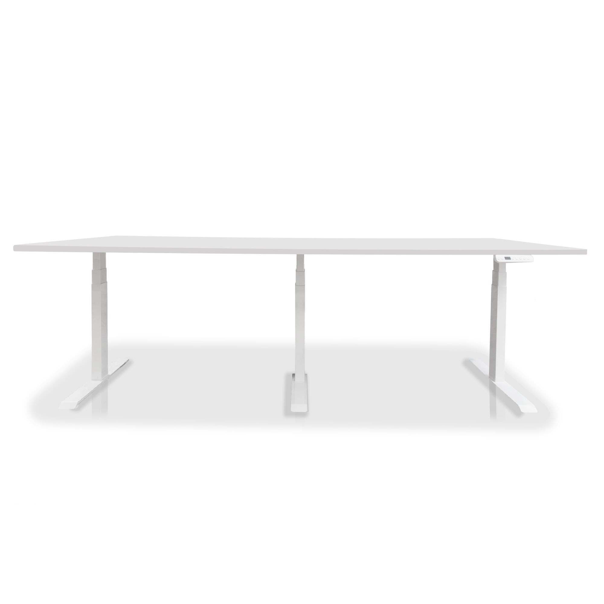 Table de réunion réglable en hauteur électrique - TRIO blanc