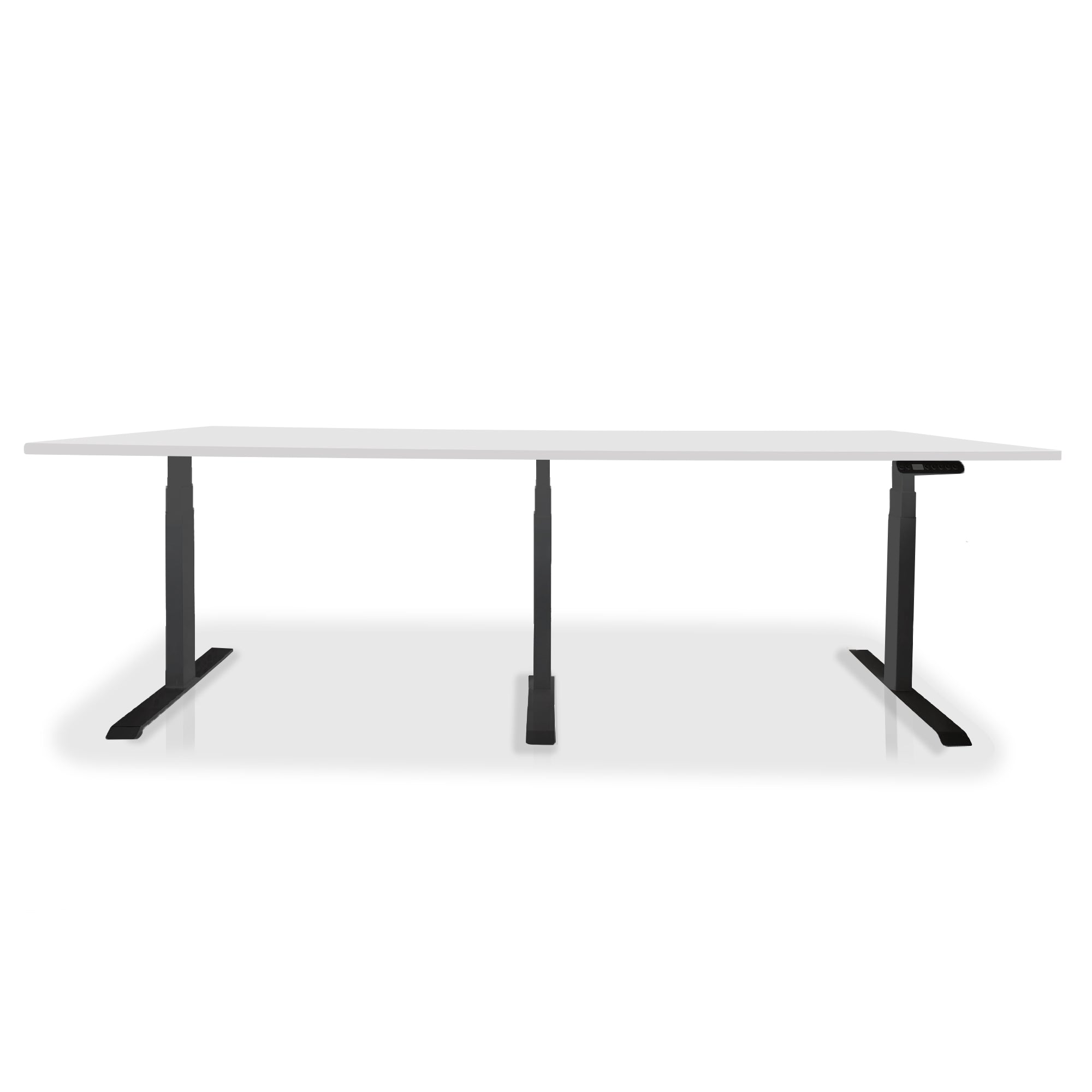 Table de réunion réglable en hauteur électrique - TRIO noir-blanc