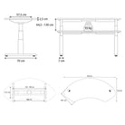 plan bureau assis debout DYNAMIC CIRCLE CURVE 160