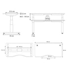 bureau assis debout DYNAMIC SMOOTH 160cm