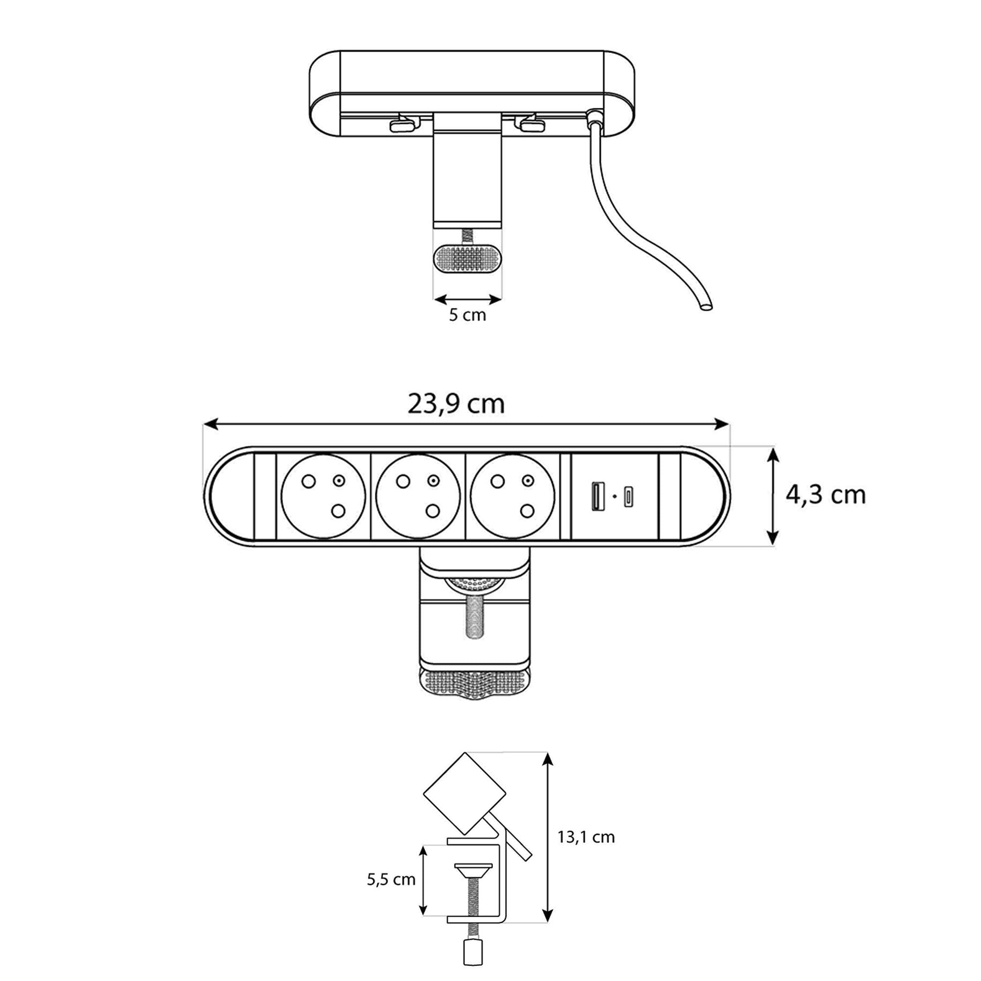 Bloc multi-prises à pince Kqueo