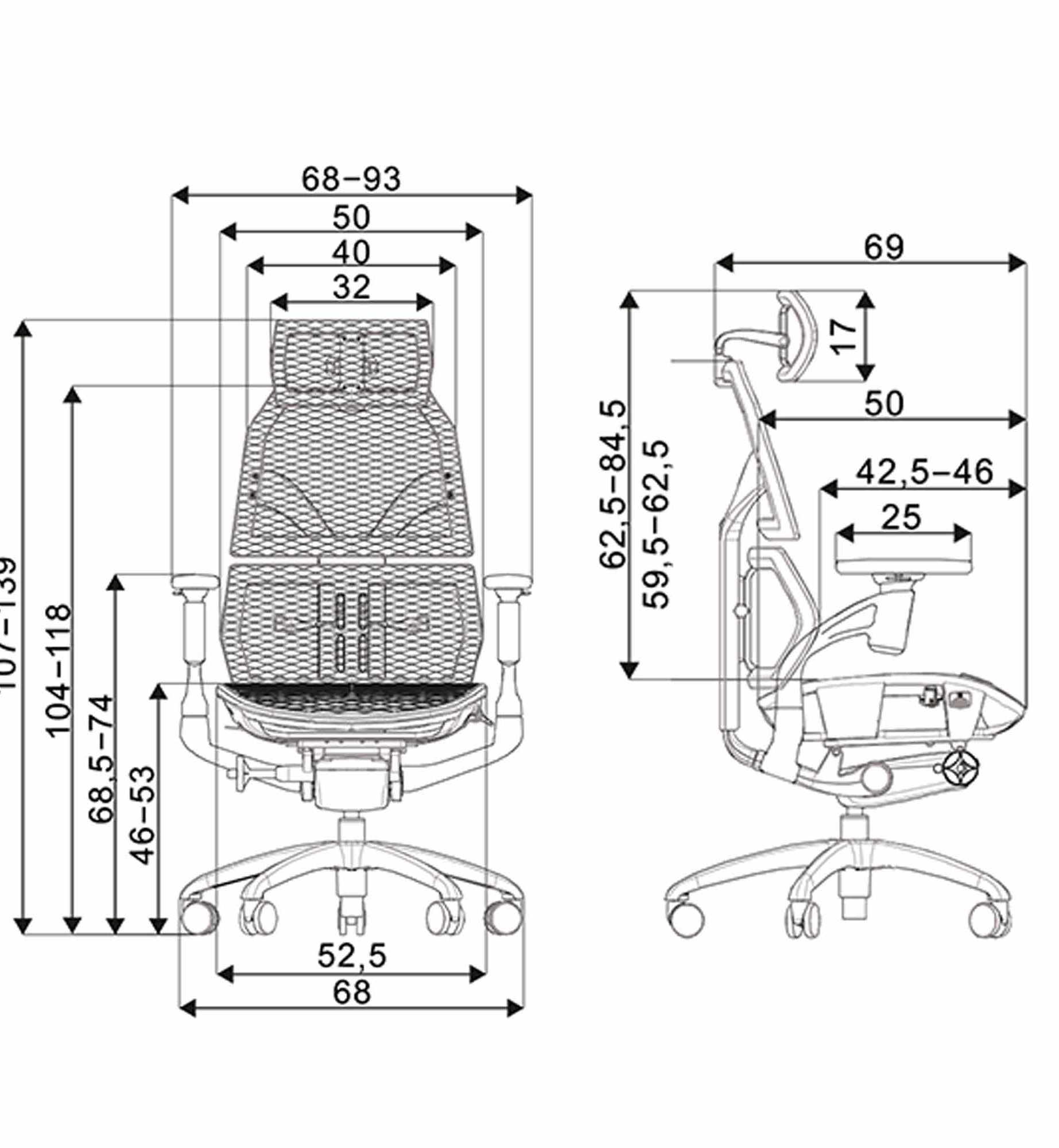 dimension chaise ergonomique gaming AURA kqueo