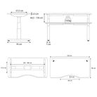 bureau assis debout DYNAMIC SMOOTH 120x80cm