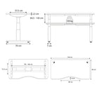 bureau assis debout DYNAMIC SMOOTH 140x80cm
