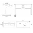 dimensions piètement DYNAMIC square Kqueo