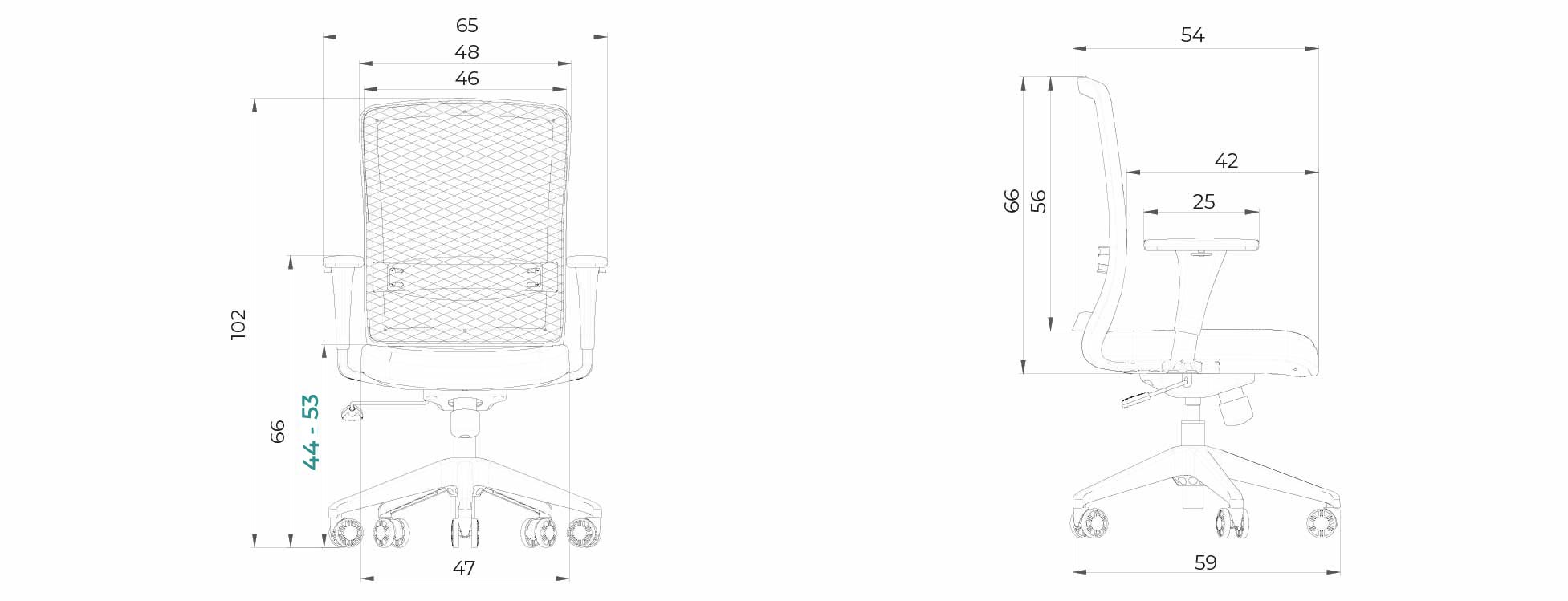 plan chaise ergonomique LAMA KQUEO