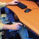 panneau de contrôle bureau assis debout DYNAMIC CIRCLE SMOOTH coloris noir/chene_ambiance