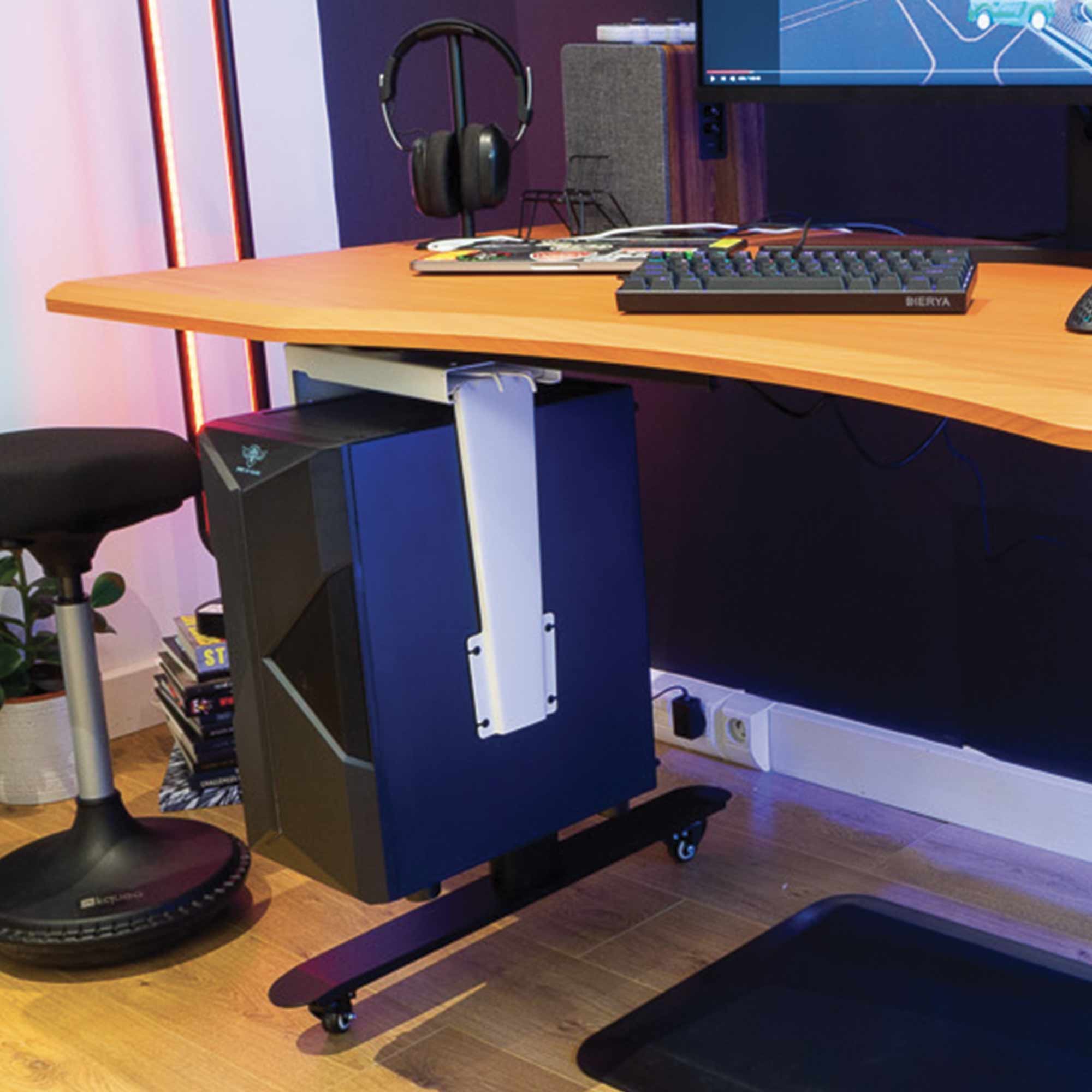 support d'unité centrale grande tour Kque blanche_ambiance