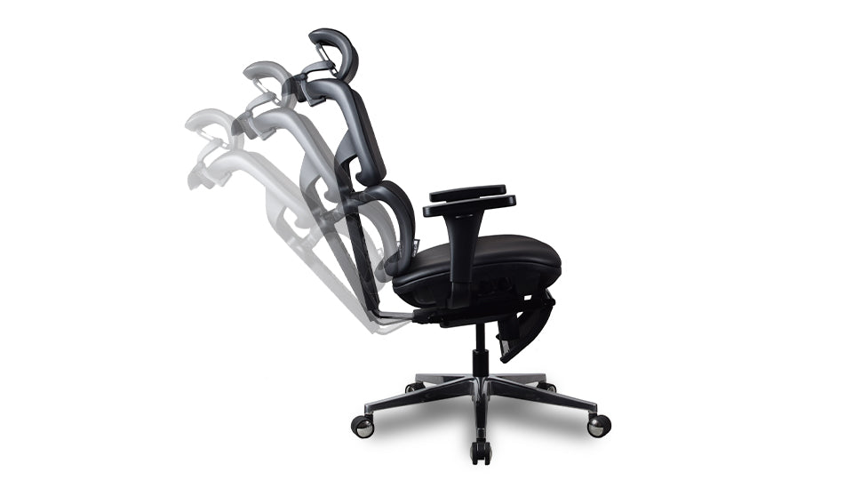 inclinaison chaise ergonomique TERRANA en cuir reconstitué Kqueo