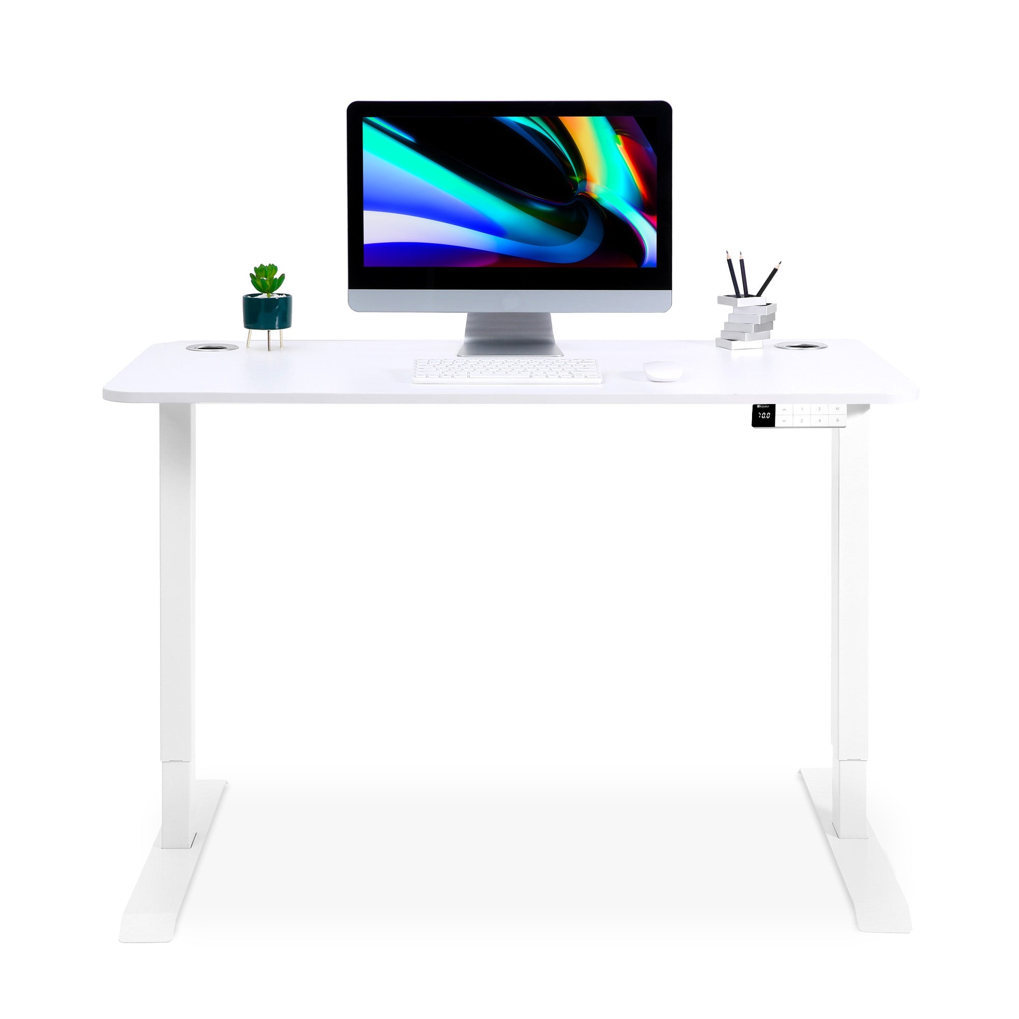 bureau assis debout LIFT KQUEO coloris blanc