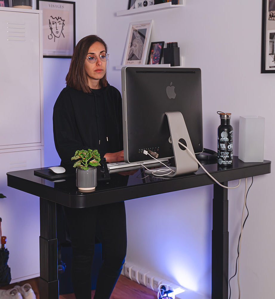 bureau assis debout CONNECT en verre trempé_ambiance