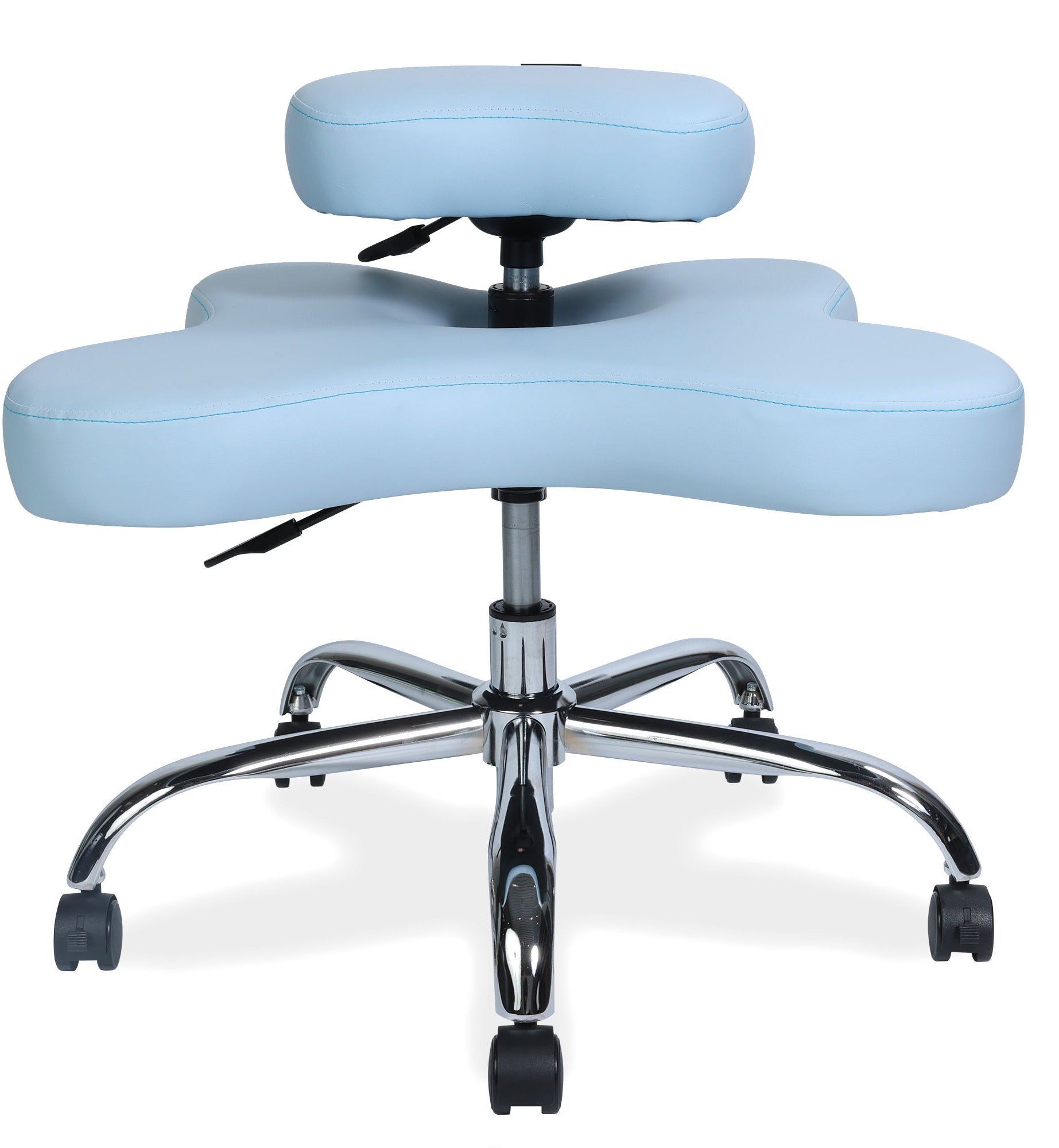 chaise ZEN assis en tailleur bleue KQUEO