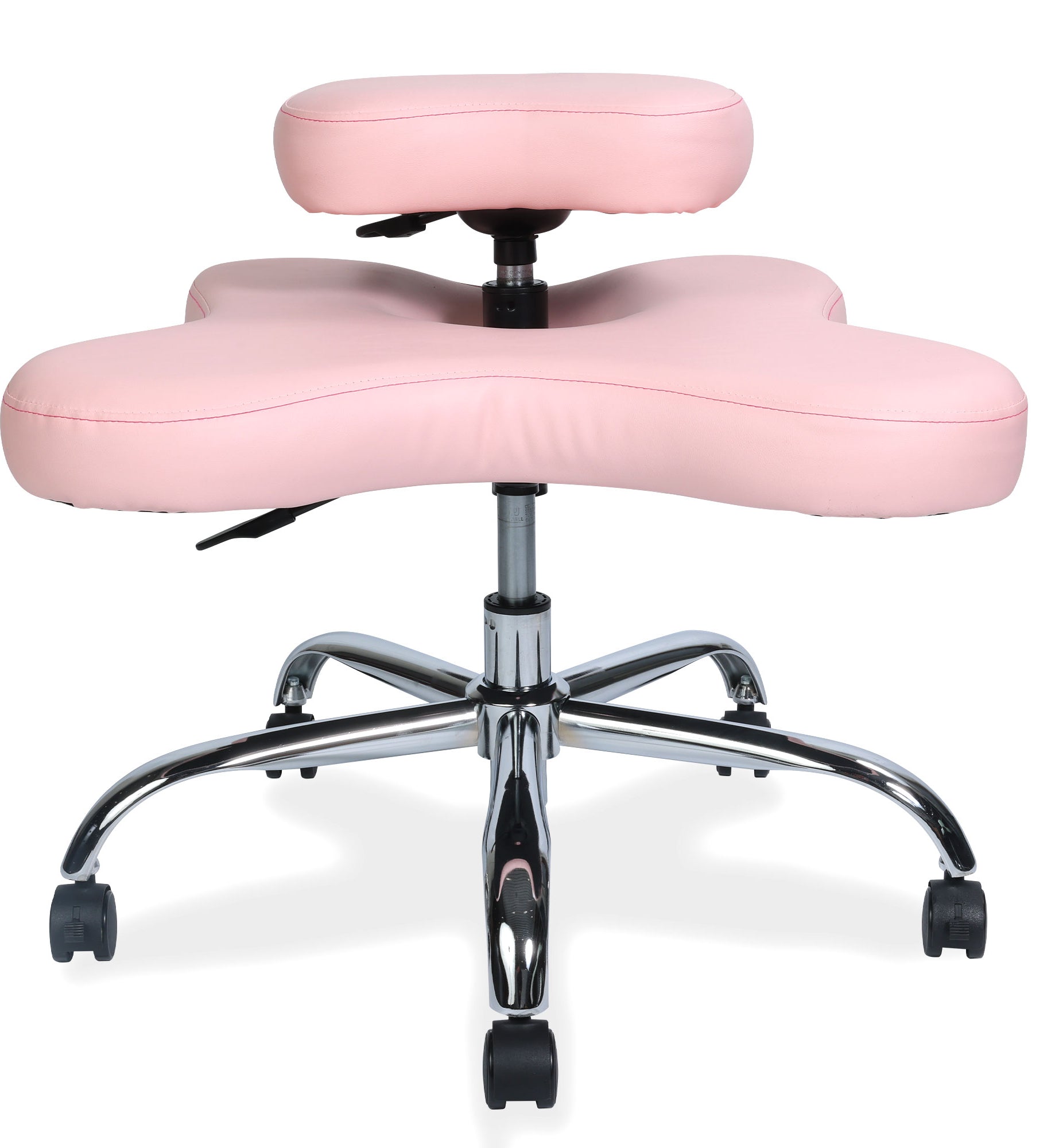 chaise ZEN assis en tailleur rose pale KQUEO