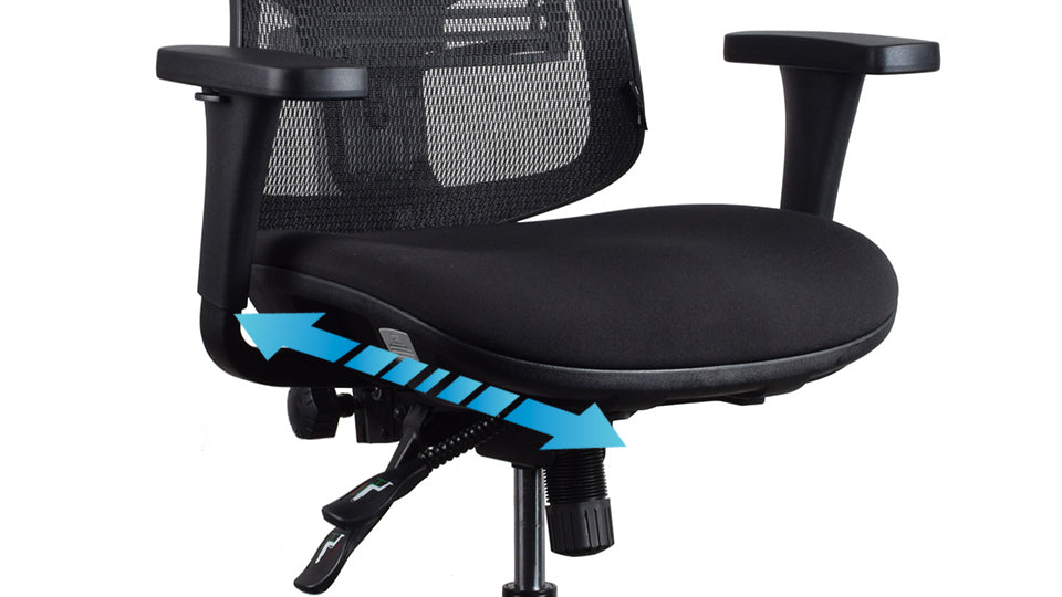 assise réglable chaise ergonomique EPSILON noire