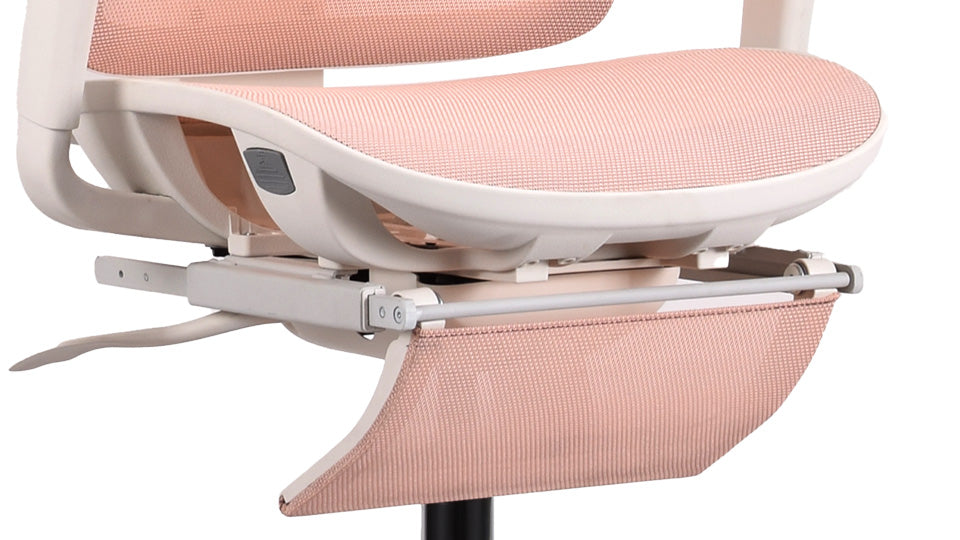 chaise ergonomique TERRANA Rose repose pied